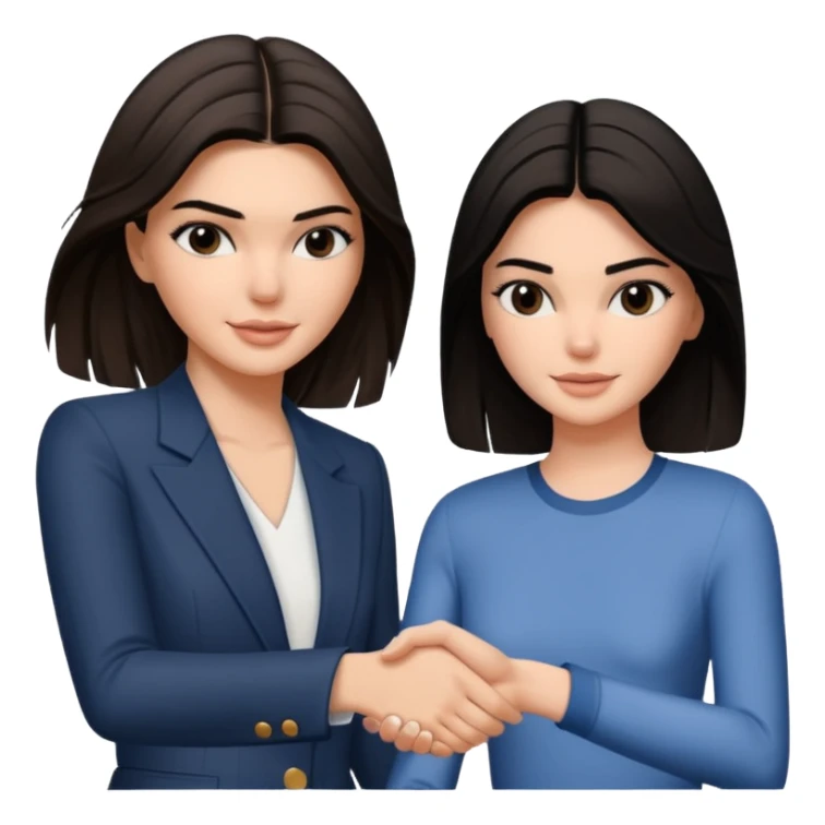 kendall jenner shaking hands with a other woman sticker