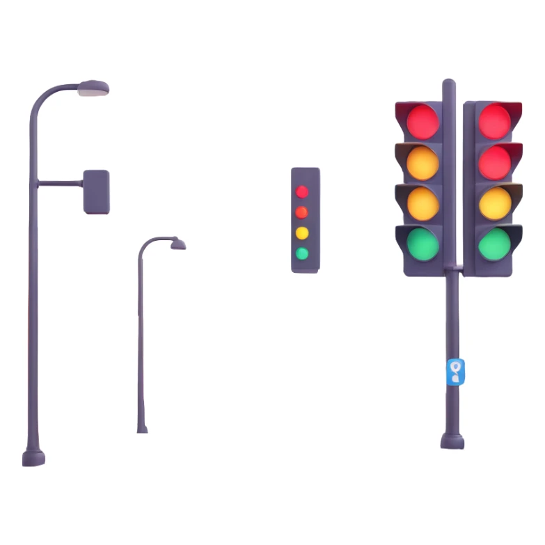 urban street with traffic lights sticker