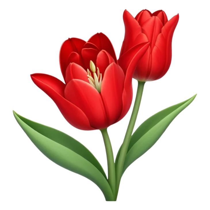 tulip flower entwined with an amaryllis flower sticker