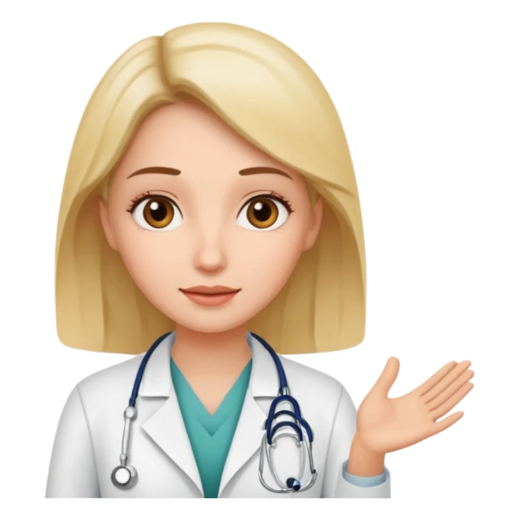 woman patient talks to doctor sticker