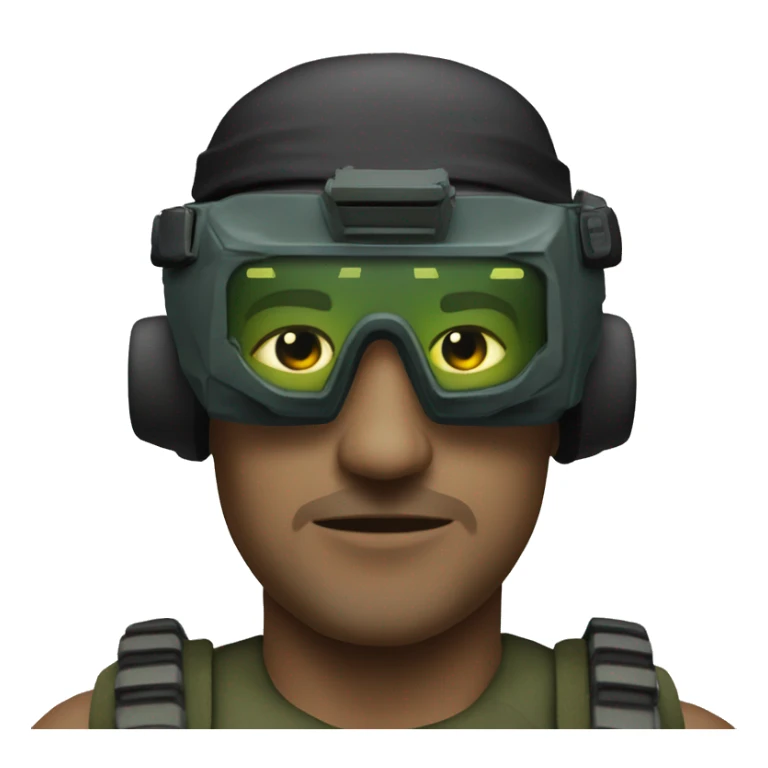 devgru wearing quad tube night vision goggles sticker