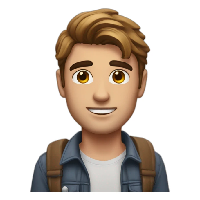 guy looklike Jacob elordi in saltburn with eyebrown piercing sticker