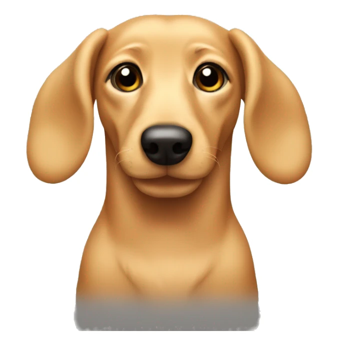 Stuffed animal of a blond dachshund sticker