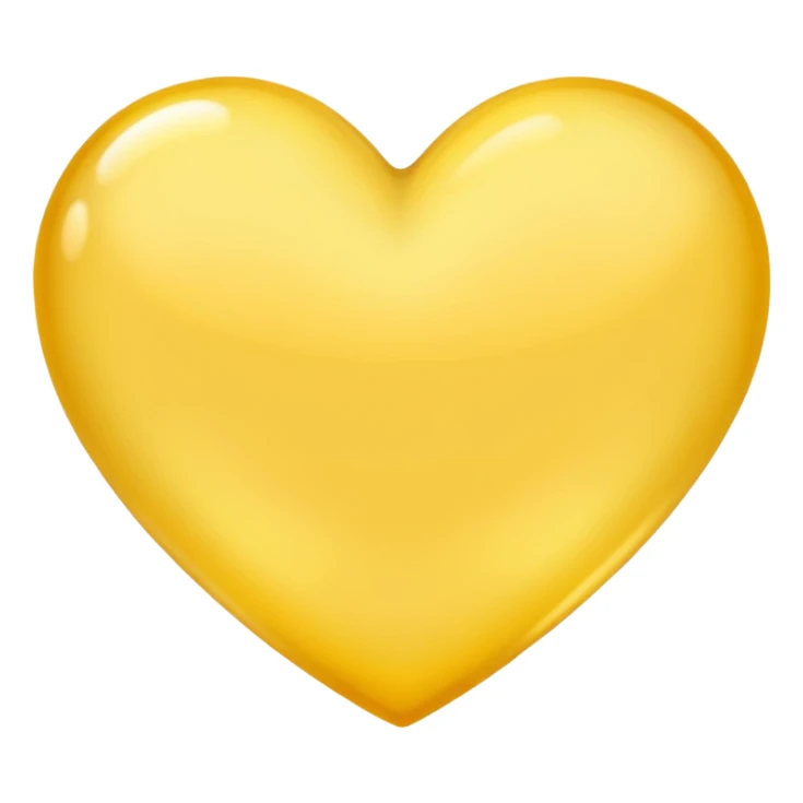 soft yellow heart sticker