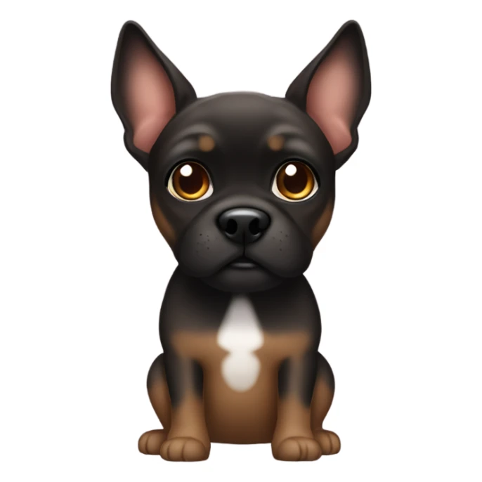 black Petit Brabancon with brown eyes sticker