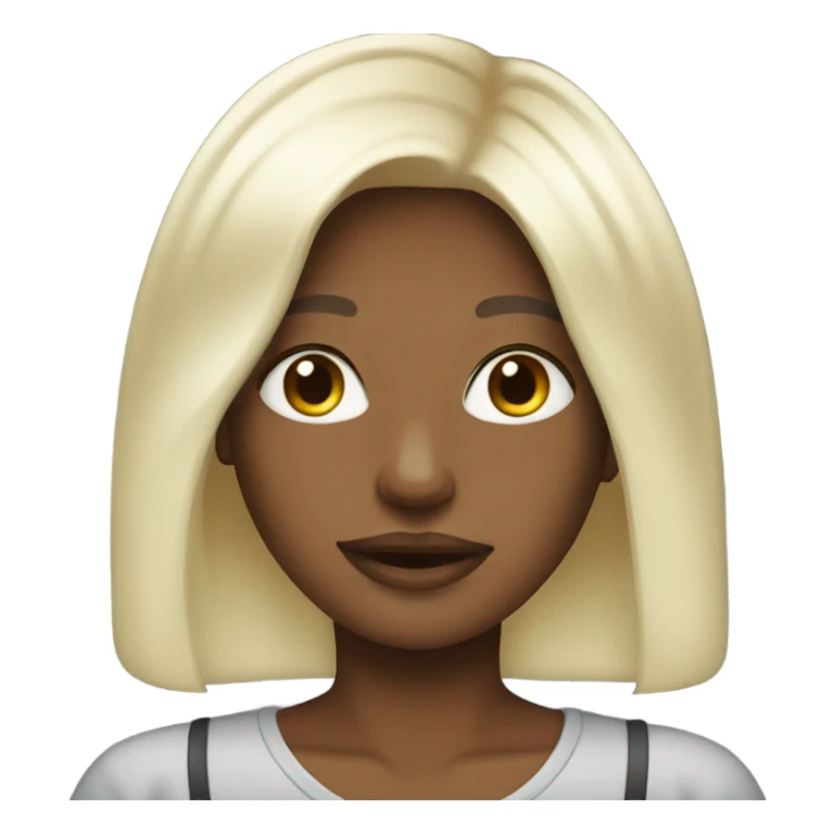 Platinum blond hair emoji  sticker