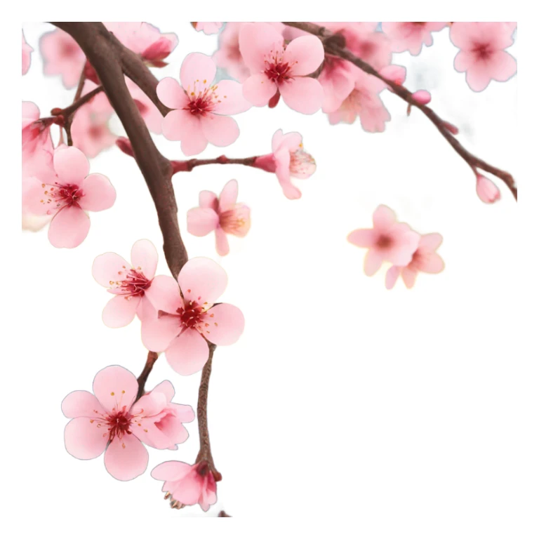 Cherry blossoms in Japan against the background of the sun sticker