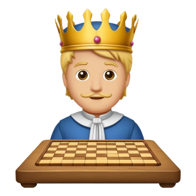 Koning van schaken geef het in de officiële form als die van de spel sticker
