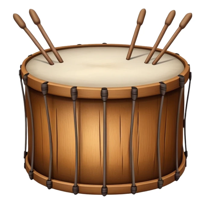 Traditional drum with sticks used to wake people up at dawn sticker