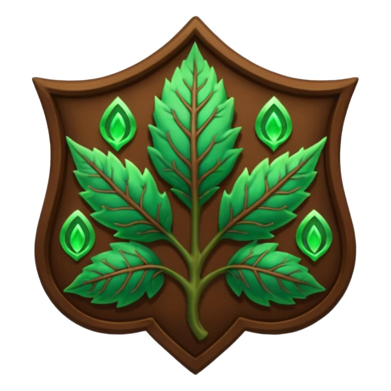 Wiz 101 casting sigil brown and green leaf life school inspired  sticker