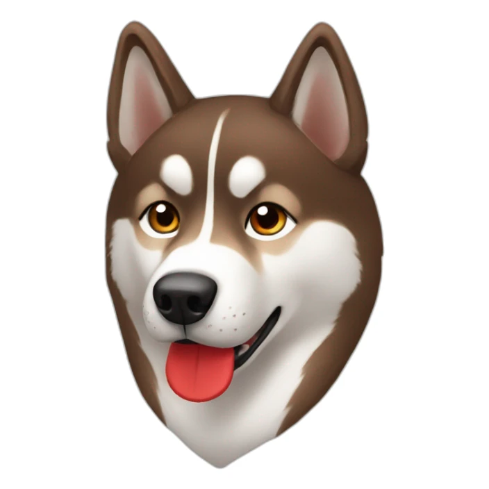 Brown husky with red neck bandana sticker