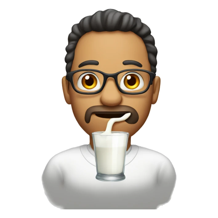 An axolot who drink a glass of milk sticker