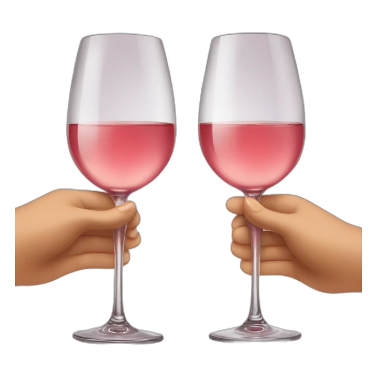 Two glasses of rose wine are clinking sticker