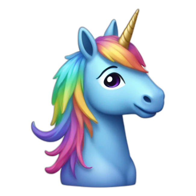 une licorne qui fait caca des arc en ciel sticker