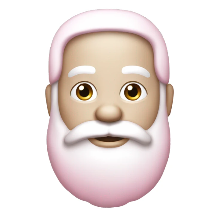 Light Pink Santa Claus with white skin sticker