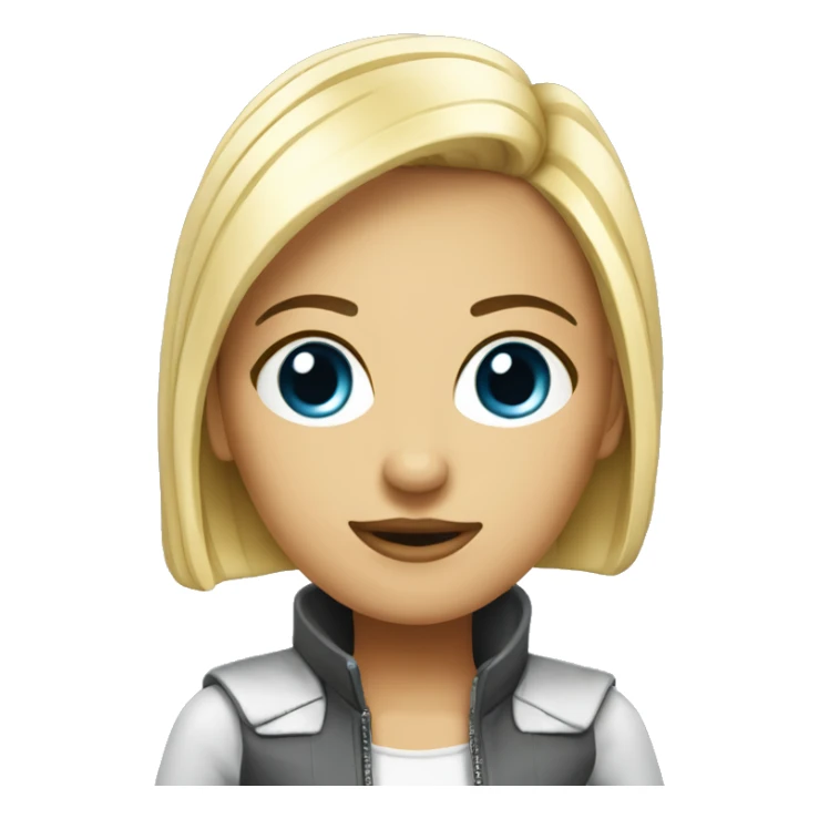 Computer artificial intelligence cool girl in it company sticker