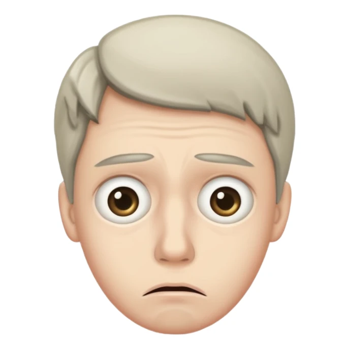 una persona con cara de anchoa preocupado con cara de anchoa sticker