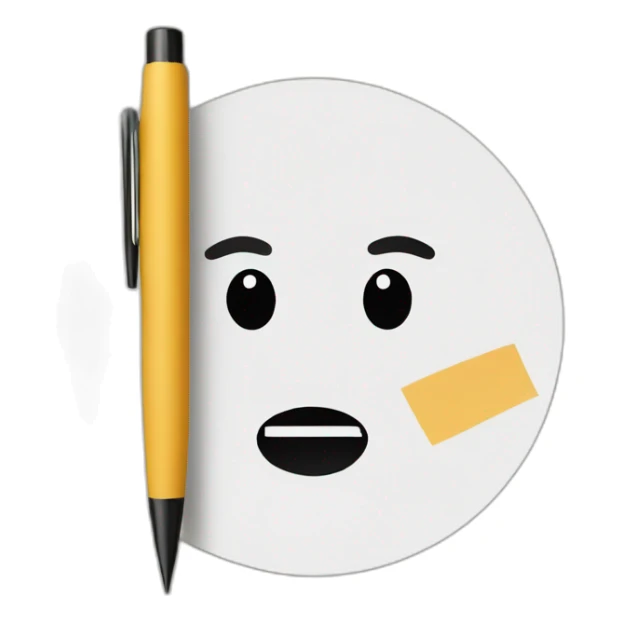 paper with pen sticker