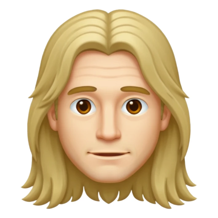 Saçı uzun olan bir erkek çiz sticker