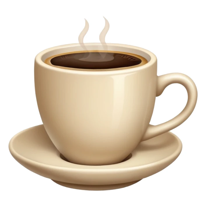 Pale beige cup of coffee sticker