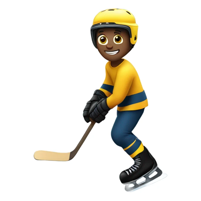 Hockey player on ice pond sticker