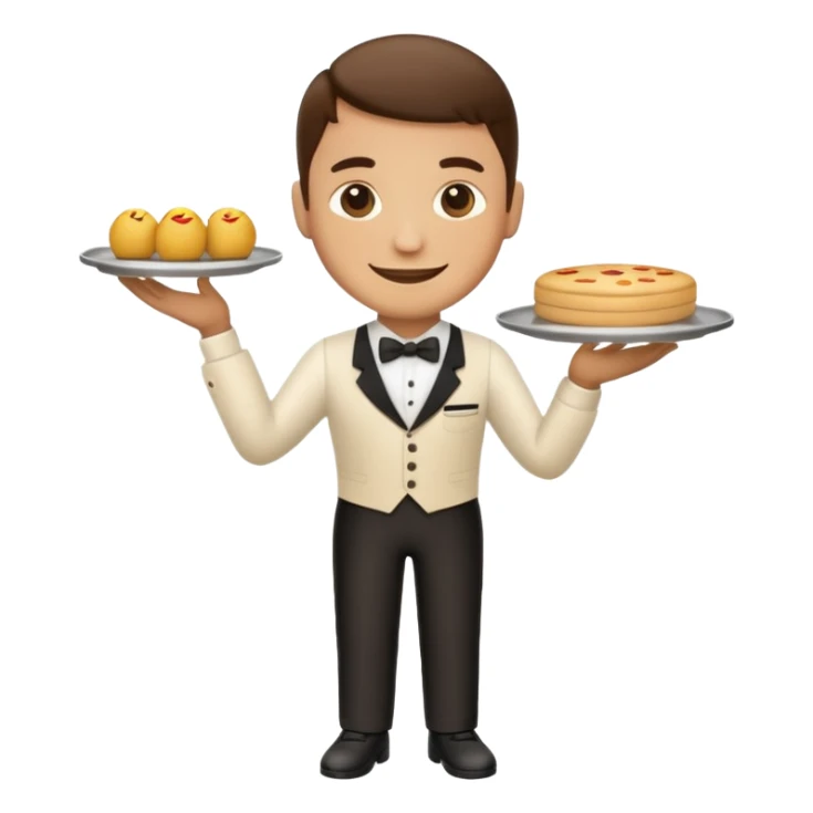 emoji camarero, cuerpo completo sin nada en la mano sticker