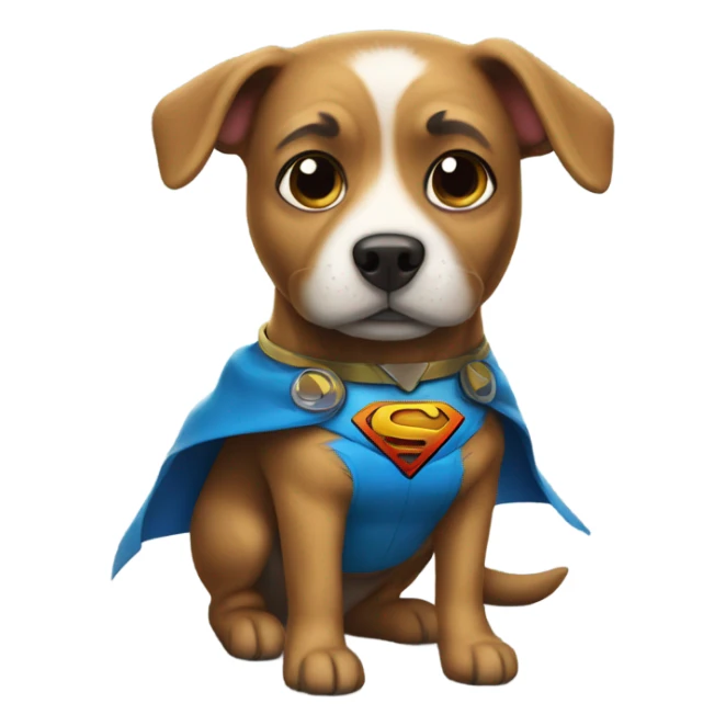 Dog in superhero outfit  sticker