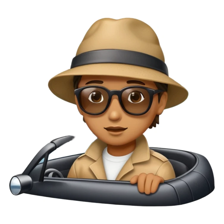 A nose in a bag in a car on a mountain in the rain sticker