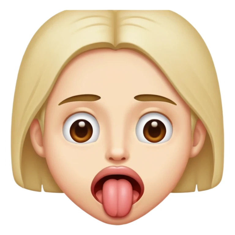 Crossed eyes with tongue out face sticker