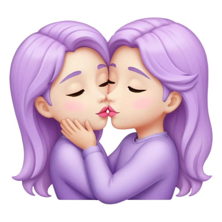 lilac pastel kiss sticker