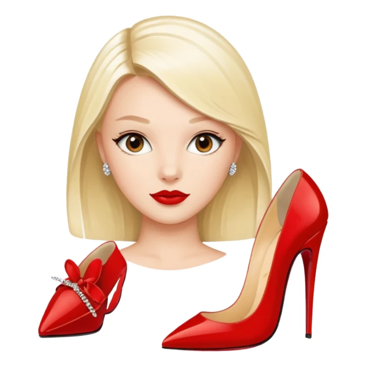 girl with Louboutin’s sticker