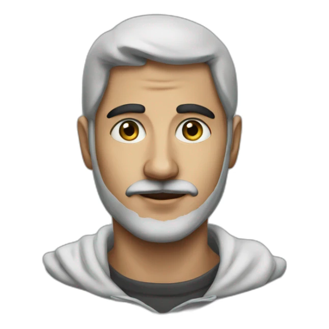 A drawing of Palestine on a man's face sticker