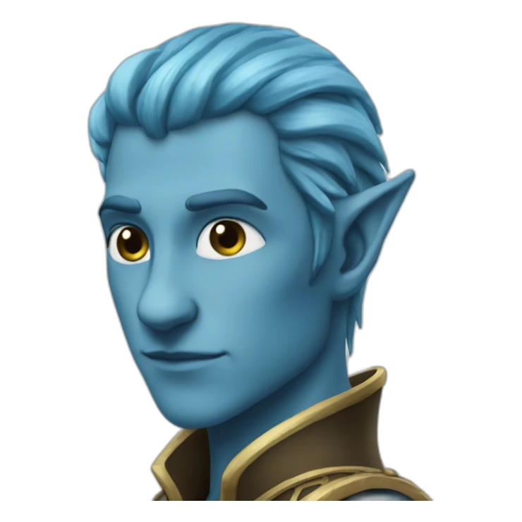 Blue-Elf-Man-tyrkys hair  sticker