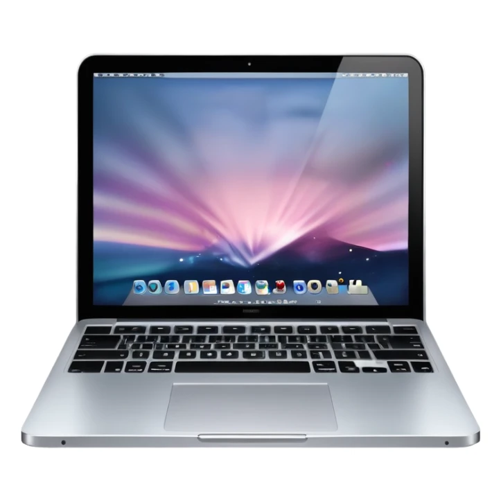 A modern laptop with a glowing screen and sleek aluminum body sticker