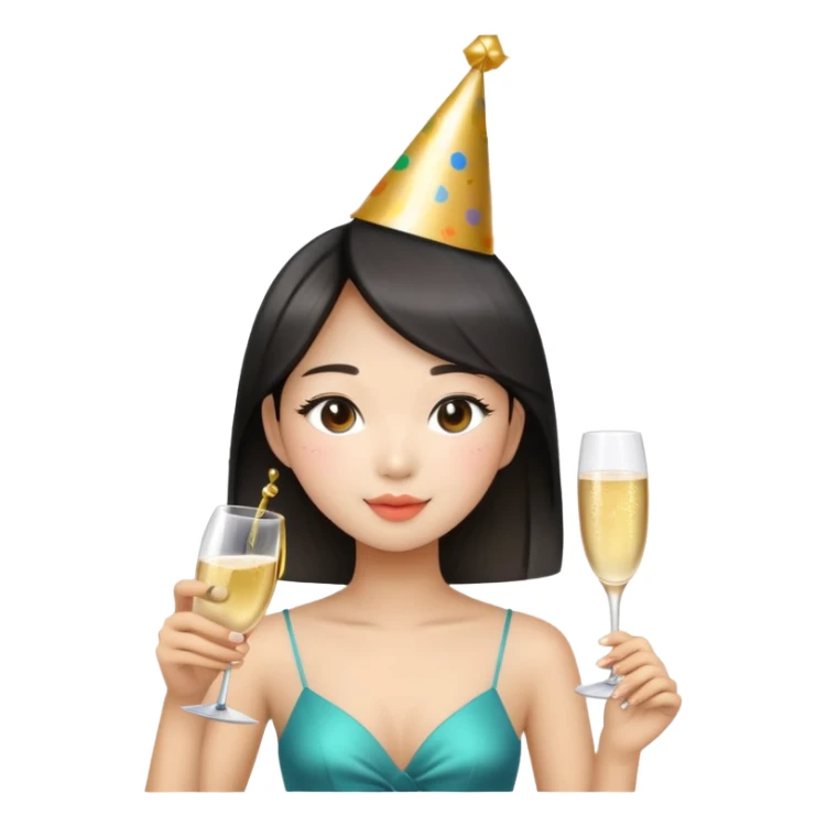 Pretty Asian girl  21st birthday  sticker