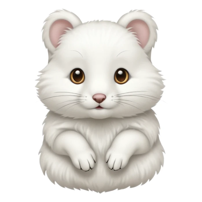 Quiero crear unos emojis del animal armiño blanco sticker