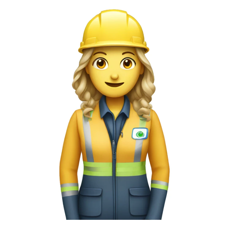 Occupational safety and health woman employee sticker