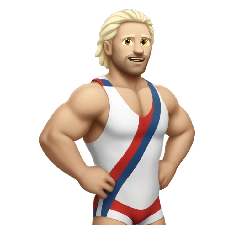 white Wrestler full body sticker