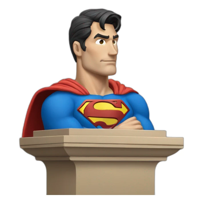 superman bust sticker