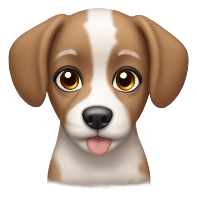 Mini Susie doodle puppy brow with brown eyes and long eyelashes  sticker