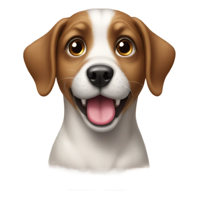 Awkward dog with tongue out  sticker