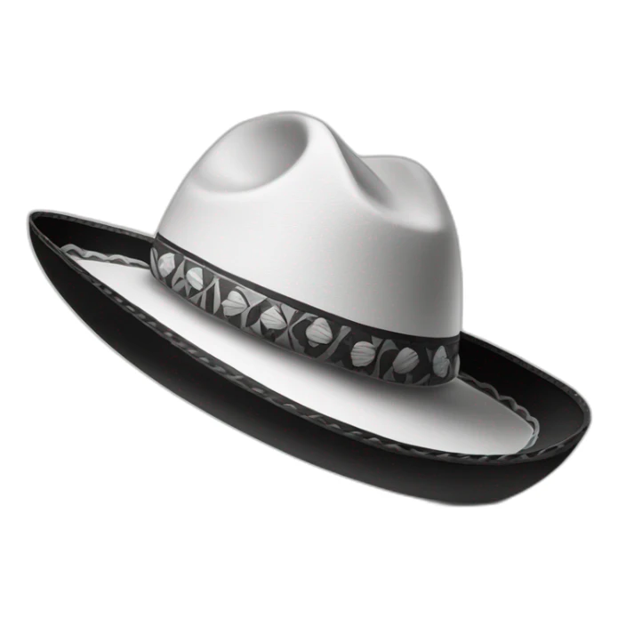 sombrero vueltiao Colores blanco y negro sticker