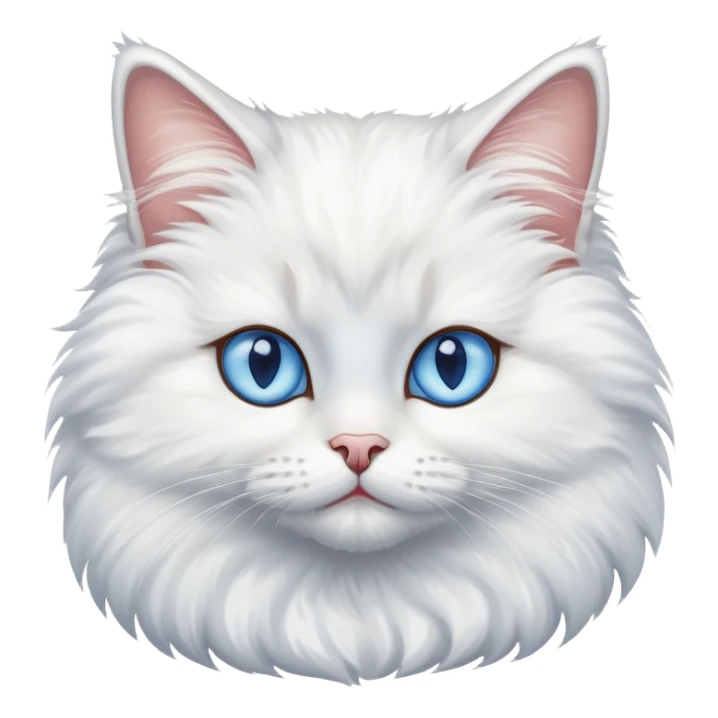 The fluffy cat rolls his eyes sticker