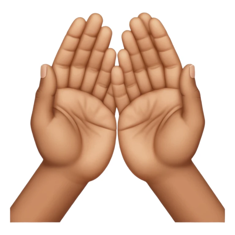 The output image should contain only one emoji.
The emoji should depict two hands gently pressed together in a prayer gesture, with the fingers interlocked tightly and creative way. sticker