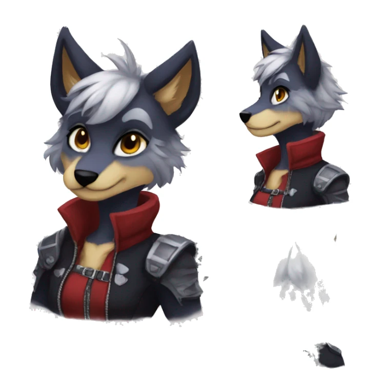 Edgy anthro furry by Falvie, AngieWolf sticker