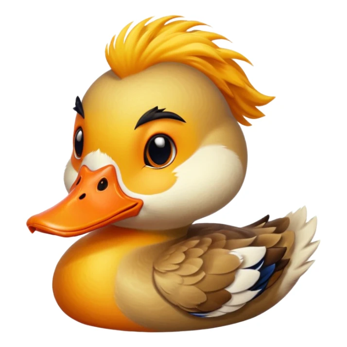 yellowish duck with orange beak sticker
