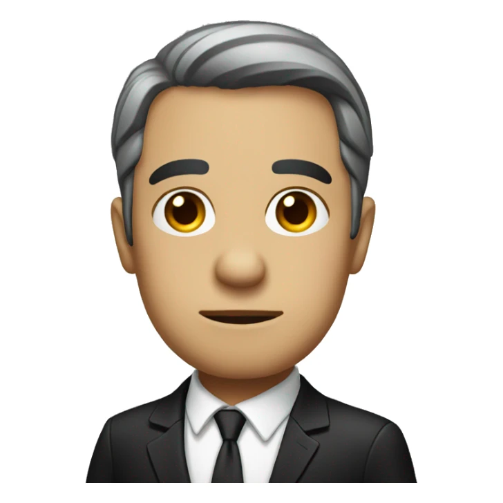 a sad realtor in a black suit sticker