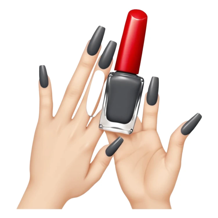Christian Louboutin dark grey nail polish  sticker