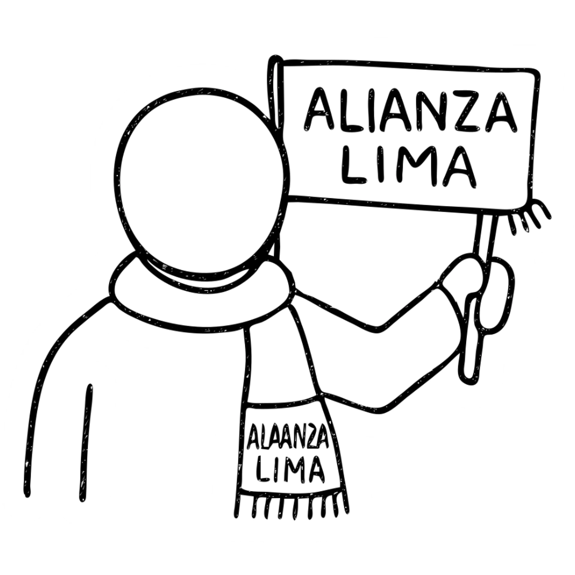user icon for Alianza Lima fan club, with a scarf or flag sticker