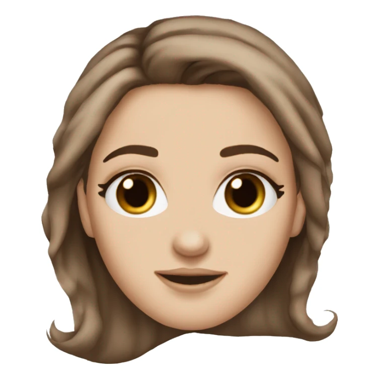 White girl brown hair brown eyes nose ring  sticker